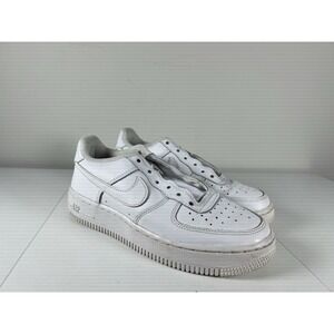 Youth Size 4Y Nike Air Force One Shoes White Sneakers